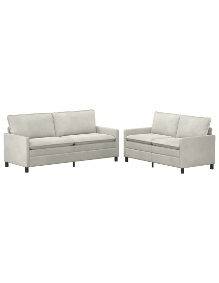 Set di divani 2 pcs Crema Velluto