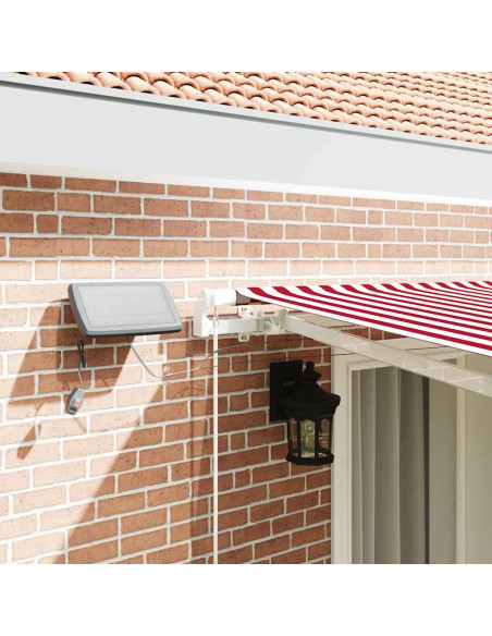 Tenda Retrattile Rosso e Bianco 400 × 300 cm Tessuto e acciaio