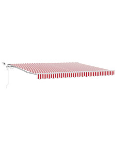 Tenda Retrattile Rosso e Bianco 400 × 350 cm 2