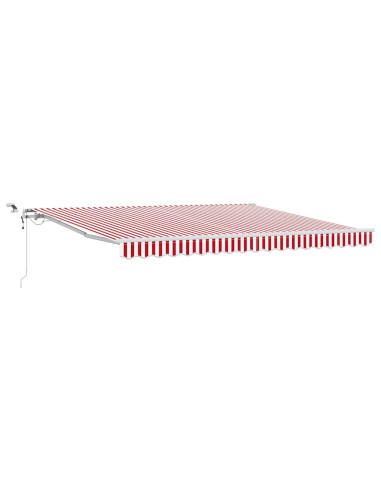 Tenda Retrattile Rosso e Bianco 400 × 350 cm