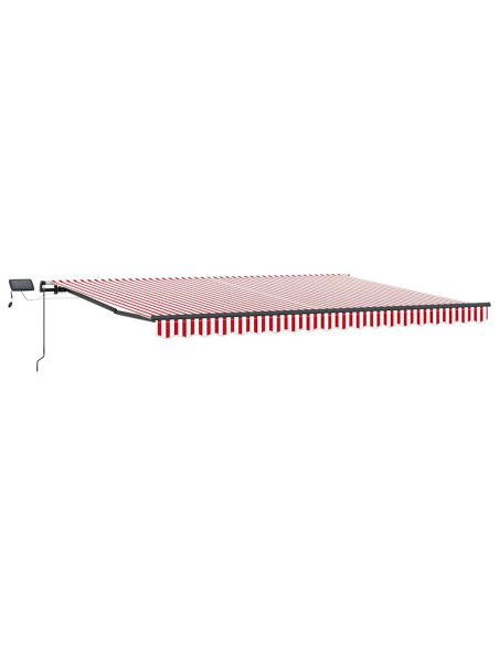 Tenda Retrattile Rosso e bianco 400 ×350 cm Tessuto