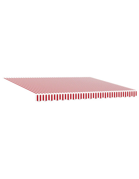 Tenda Retrattile Rosso e bianco 400 ×350 cm Tessuto
