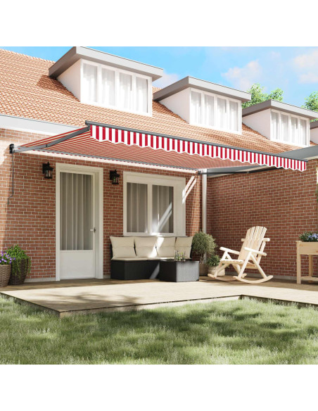 Tenda da Sole Rosso e Bianco 450 x 300 x 165 cm