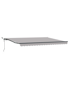 Tessuto per Tenda con Grigio chiaro 450 × 350 cm Poliestere 2