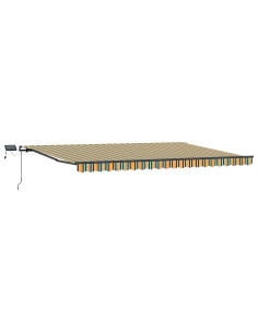 Tenda Retrattile Verde e giallo 500 ×350 cm Tessuto 2