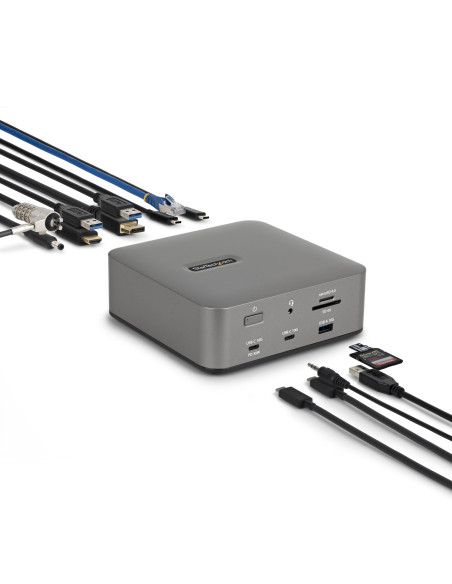 StarTech.com 215UE-TB5USB4DOCK replicatore di porte e docking station per laptop Cablato Thunderbolt 5 Grigio