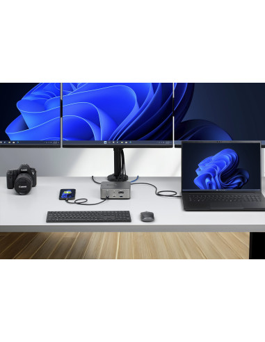 StarTech.com 215UE-TB5USB4DOCK replicatore di porte e docking station per laptop Cablato Thunderbolt 5 Grigio