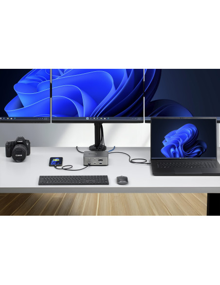 StarTech.com 215UE-TB5USB4DOCK replicatore di porte e docking station per laptop Cablato Thunderbolt 5 Grigio