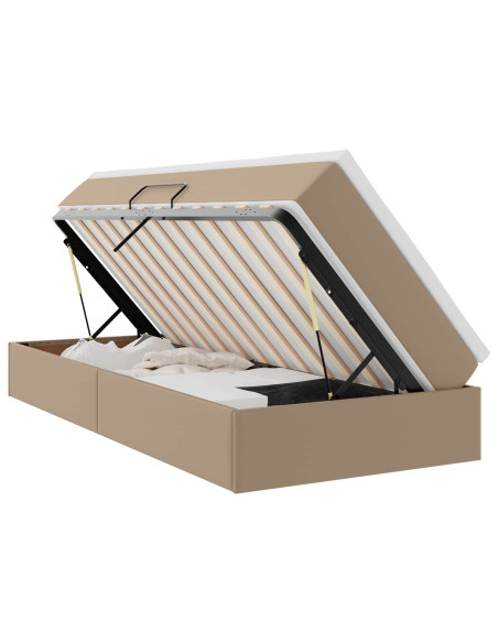 Letto con contenitore e materasso Cappuccino 100 x 200 cm