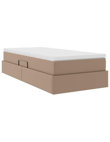 Letto con contenitore e materasso Cappuccino 100 x 200 cm