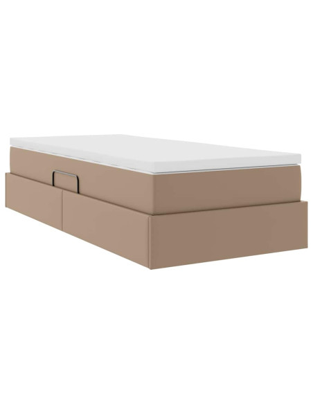 Letto con contenitore e materasso Cappuccino 100 x 200 cm