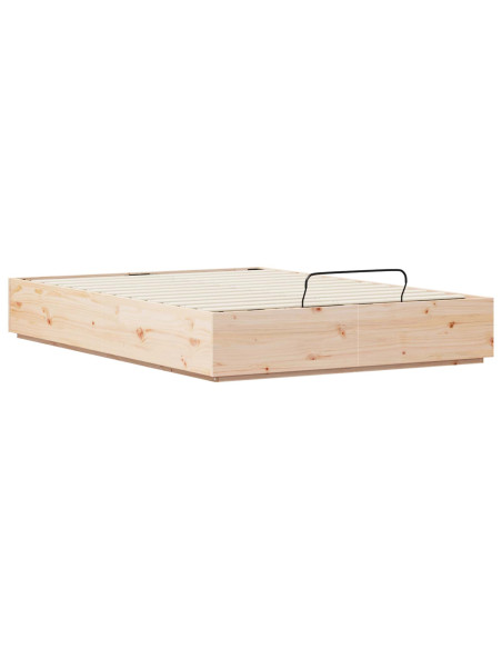 Letto ottomano Naturale 140 x 200 cm Legno di pino massiccio