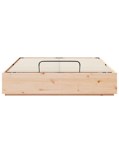 Letto ottomano Naturale 140 x 200 cm Legno di pino massiccio