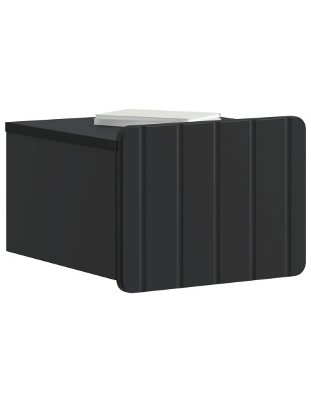 Mobiletto da notte a muro 2 pcs Nero 33 x 34,5 x 24 cm