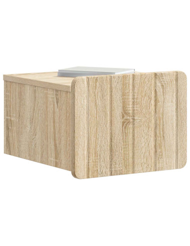 Mobiletto da notte a muro Rovere Sonoma 33 x 34,5 x 24 cm