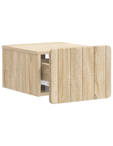 Mobiletto da notte a muro Rovere Sonoma 33 x 34,5 x 24 cm