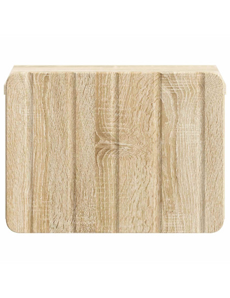 Mobiletto da notte a muro 2 pcs Rovere Sonoma 33 x 34,5 x 24 cm