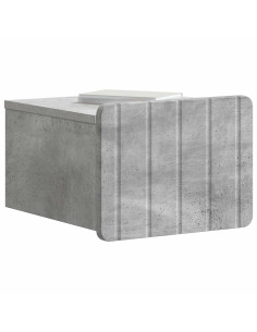 Mobiletto da notte a muro Grigio Cemento 33 x 34,5 x 24 cm 2