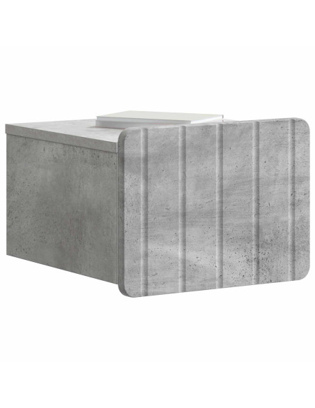 Mobiletto da notte a muro Grigio Cemento 33 x 34,5 x 24 cm