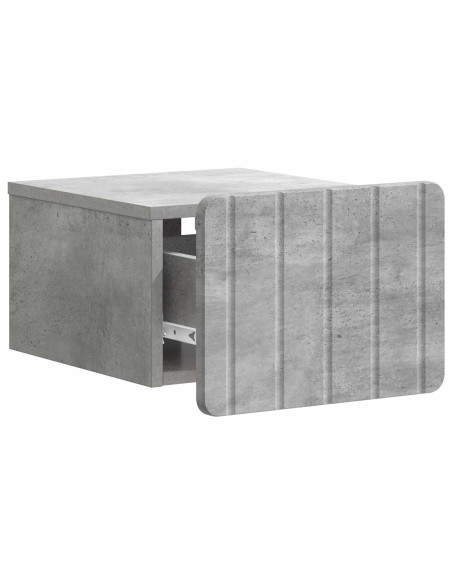 Mobiletto da notte a muro Grigio Cemento 33 x 34,5 x 24 cm