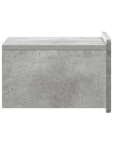 Mobiletto da notte a muro Grigio Cemento 33 x 34,5 x 24 cm