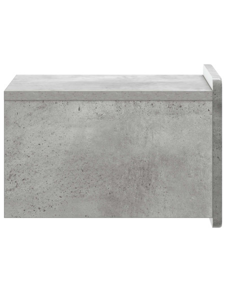 Mobiletto da notte a muro Grigio Cemento 33 x 34,5 x 24 cm