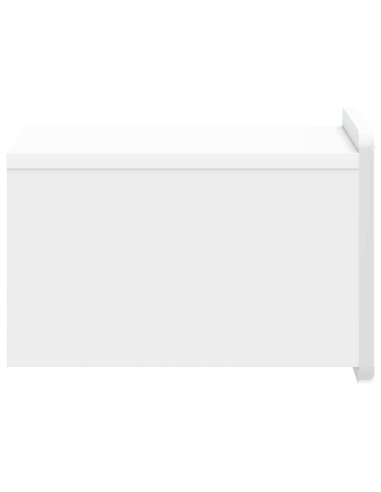 Mobiletto da notte a muro Bianco Lucido 33 x 34,5 x 24 cm