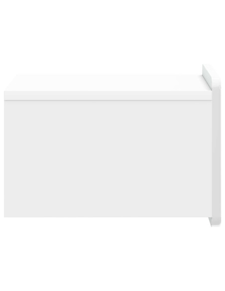 Mobiletto da notte a muro Bianco Lucido 33 x 34,5 x 24 cm