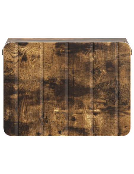 Mobiletto da notte a muro Rovere Fumo 33 x 34,5 x 24 cm