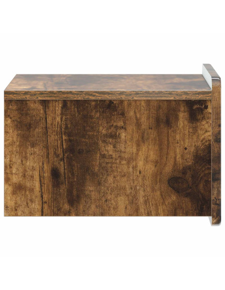 Mobiletto da notte a muro Rovere Fumo 33 x 34,5 x 24 cm