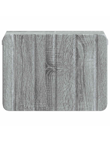 Mobiletto da notte a muro Grigio Sonoma 33 x 34,5 x 24 cm