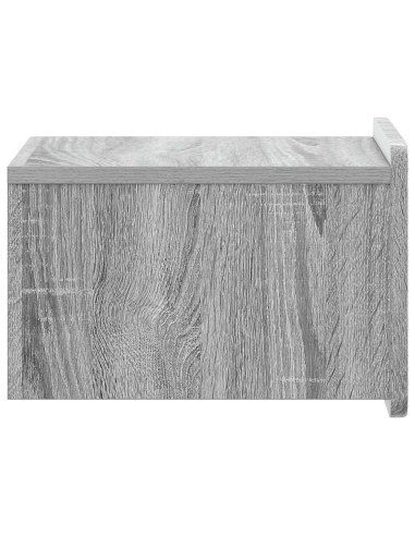 Mobiletto da notte a muro Grigio Sonoma 33 x 34,5 x 24 cm