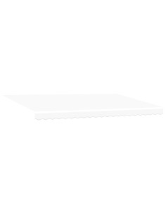 Tenda Retrattile Bianco 500 × 300 cm Poliestere e Acciaio 2