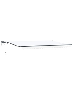 Tenda Retrattile Bianco 500 ×300 cm Tessuto 2