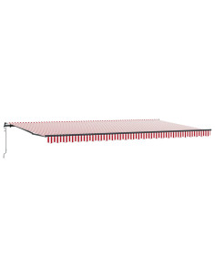 Tenda Retrattile Rosso e Bianco 600 × 350 cm 2