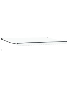Tenda da Sole Bianco 500 × 300 cm Poliestere e Metallo 2