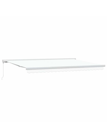 Tenda Retrattile Bianco 500 × 300 cm Tessuto e Metallo