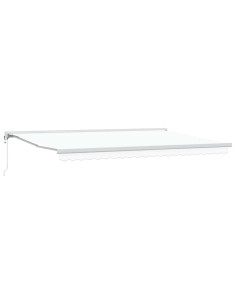 Tenda da Sole Bianco 500 x 300 x 165 cm Poliestere e Alluminio 2