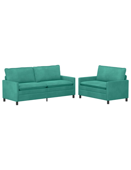 Set di divani 2 pcs Turchese Velluto