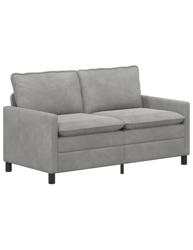 Set di divani 2 pcs Grigio Chiaro Velluto