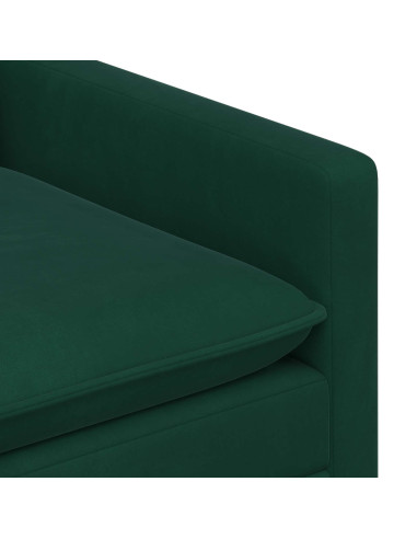 Set di divani 2 pcs Verde Scuro Velluto