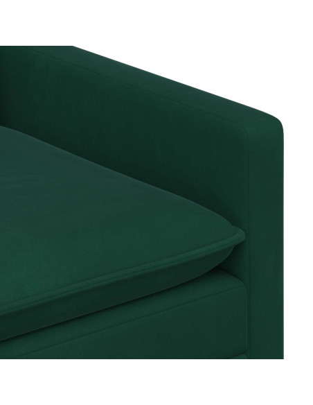 Set di divani 2 pcs Verde Scuro Velluto