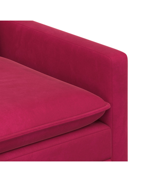 Set di divani 2 pcs Rosso Vino Velluto