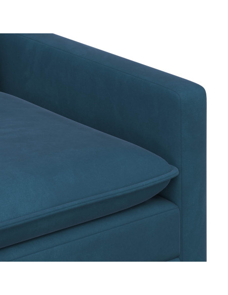 Set di divani 2 pcs Blu Velluto