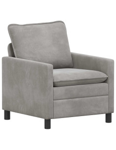 Divano Grigio Chiaro 76 x 81 x 87,5 cm Velluto 2