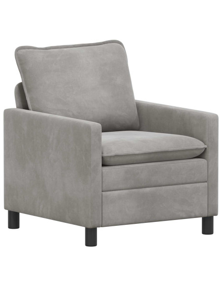 Divano Grigio Chiaro 76 x 81 x 87,5 cm Velluto