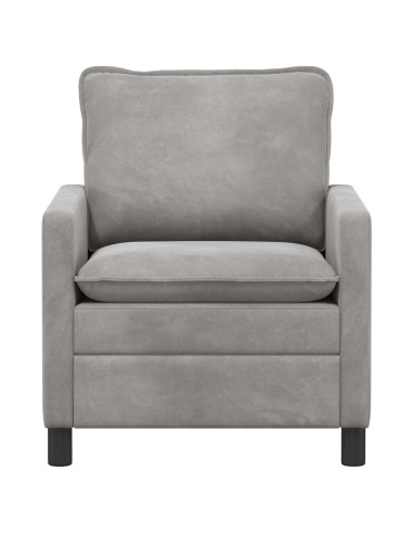Divano Grigio Chiaro 76 x 81 x 87,5 cm Velluto