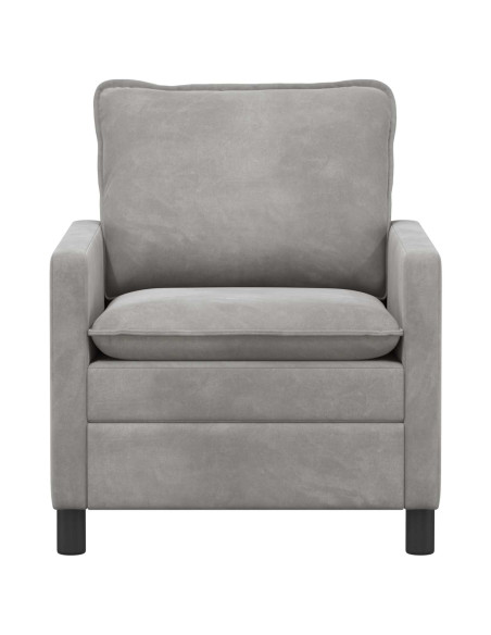 Divano Grigio Chiaro 76 x 81 x 87,5 cm Velluto