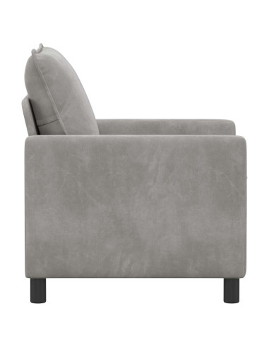 Divano Grigio Chiaro 76 x 81 x 87,5 cm Velluto