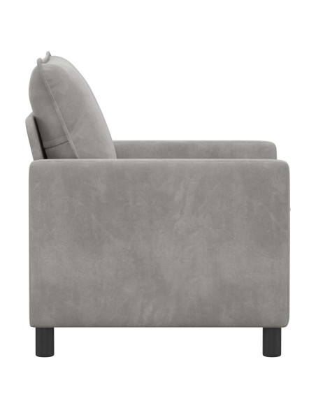 Divano Grigio Chiaro 76 x 81 x 87,5 cm Velluto